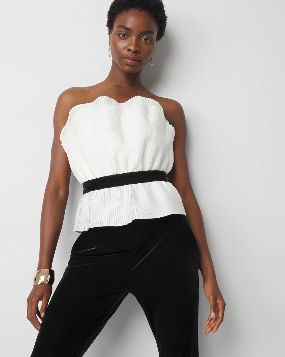 Pleated Bustier | White House Black Market